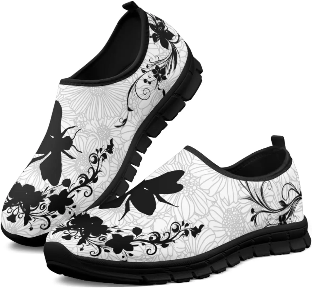 Animals Print Walking Shoes for Women Low Cut Lightweight Breathable Anti Slip Tennis Shoes