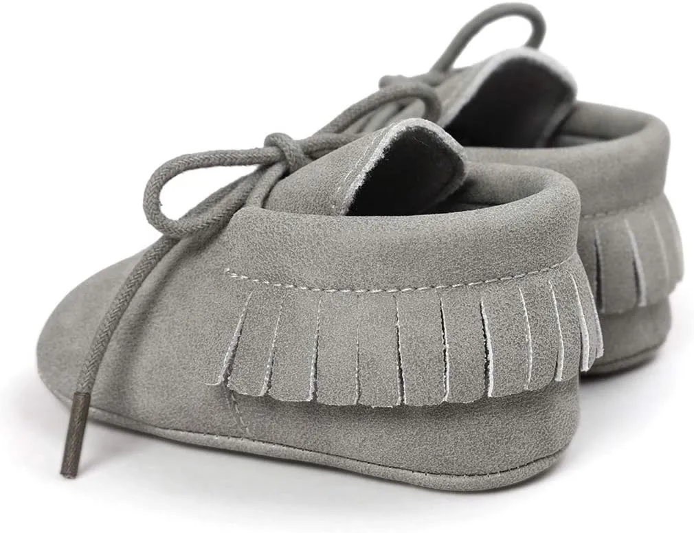 Baby Loafers Boys Girls Infant Shoes Soft Sole Tassels Moccasins Anti-Slip Crib Shoes