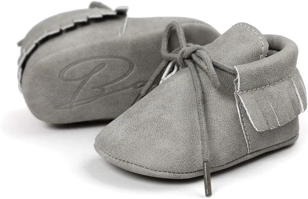 Baby Loafers Boys Girls Infant Shoes Soft Sole Tassels Moccasins Anti-Slip Crib Shoes