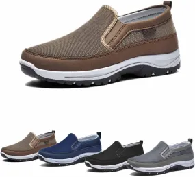 Breathable Orthopedic Travel Plimsolls, Men'S Arch Support Slip-On Canvas Loafers,Breathable Orthopedic Travel Plimsolls