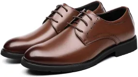 Classic Men's Leather Dress Shoes Mens Summer Business Formal Oxfords Casual Wedding Derby Shoes