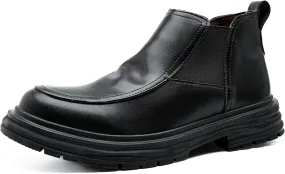 COSIDRAM Men's Casual Chukka Boots Fashion Oxford Ankle Boot Slip On Mid-Top Walking Business Dress Shoes
