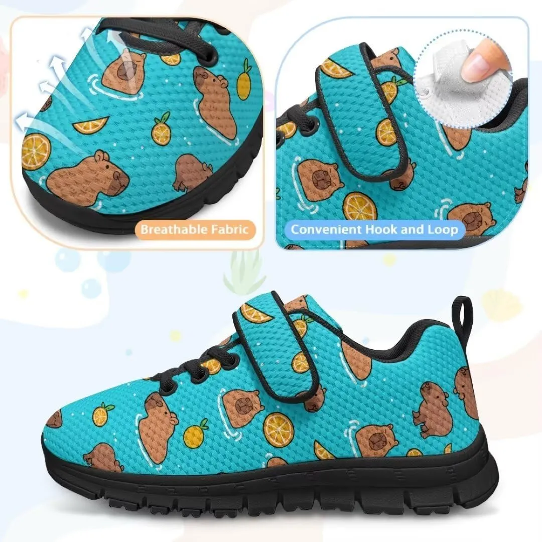 Girls Boys Hook & Loop Closure Sneakers Unisex Child Kids Anti-Slip Lightweight Shoes