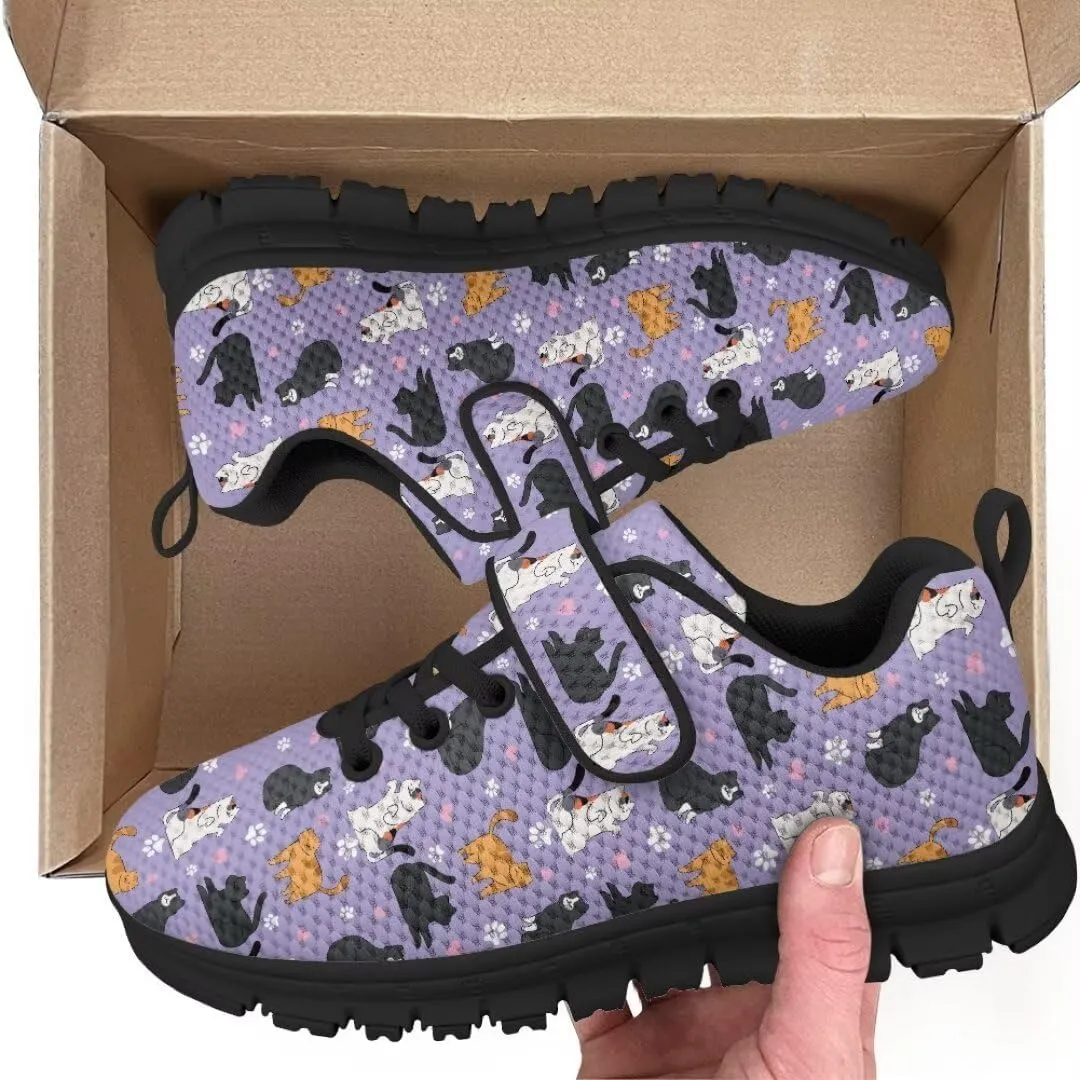 Girls Boys Hook & Loop Closure Sneakers Unisex Child Kids Anti-Slip Lightweight Shoes