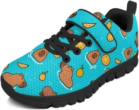 Girls Boys Hook & Loop Closure Sneakers Unisex Child Kids Anti-Slip Lightweight Shoes