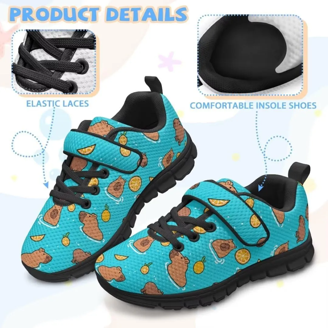 Girls Boys Hook & Loop Closure Sneakers Unisex Child Kids Anti-Slip Lightweight Shoes