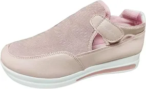 Ladmiple Womens Shoes Dressy Casual Loafers Fashion Sneaker Slip On Comfortable Non Slip Platform Walking Canvas Shoes
