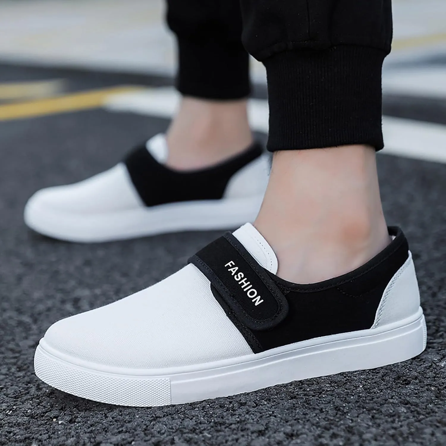 Light-Weight Mens Loafers & Slip-Ons Canvas for Men Low Top Walking Shoes Fashion Casual Shoes
