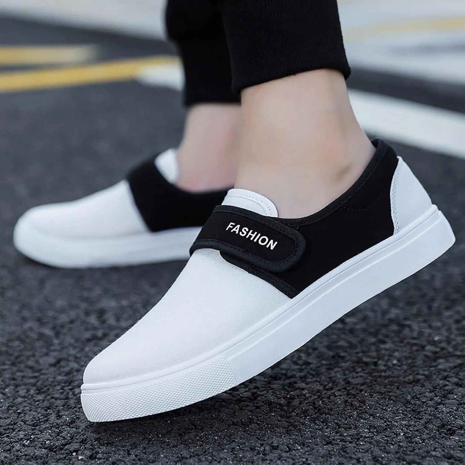 Light-Weight Mens Loafers & Slip-Ons Canvas for Men Low Top Walking Shoes Fashion Casual Shoes