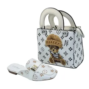 Loafers Sandal and Monogram Handbag Set