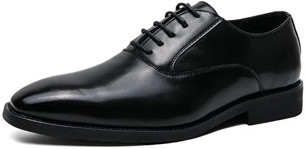 Mens Leather Shoes Footwear Dress Shoes Classic Wingtip Oxfords Business Fashion Breathable Prom Business Wedding Dress Shoes(8)