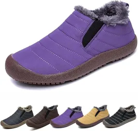 Men's Waterproof Warm Plush Lined Outdoor Snow Ankle Boots, Winter Boots Waterproof Snow Anti-Slip for Men and Women