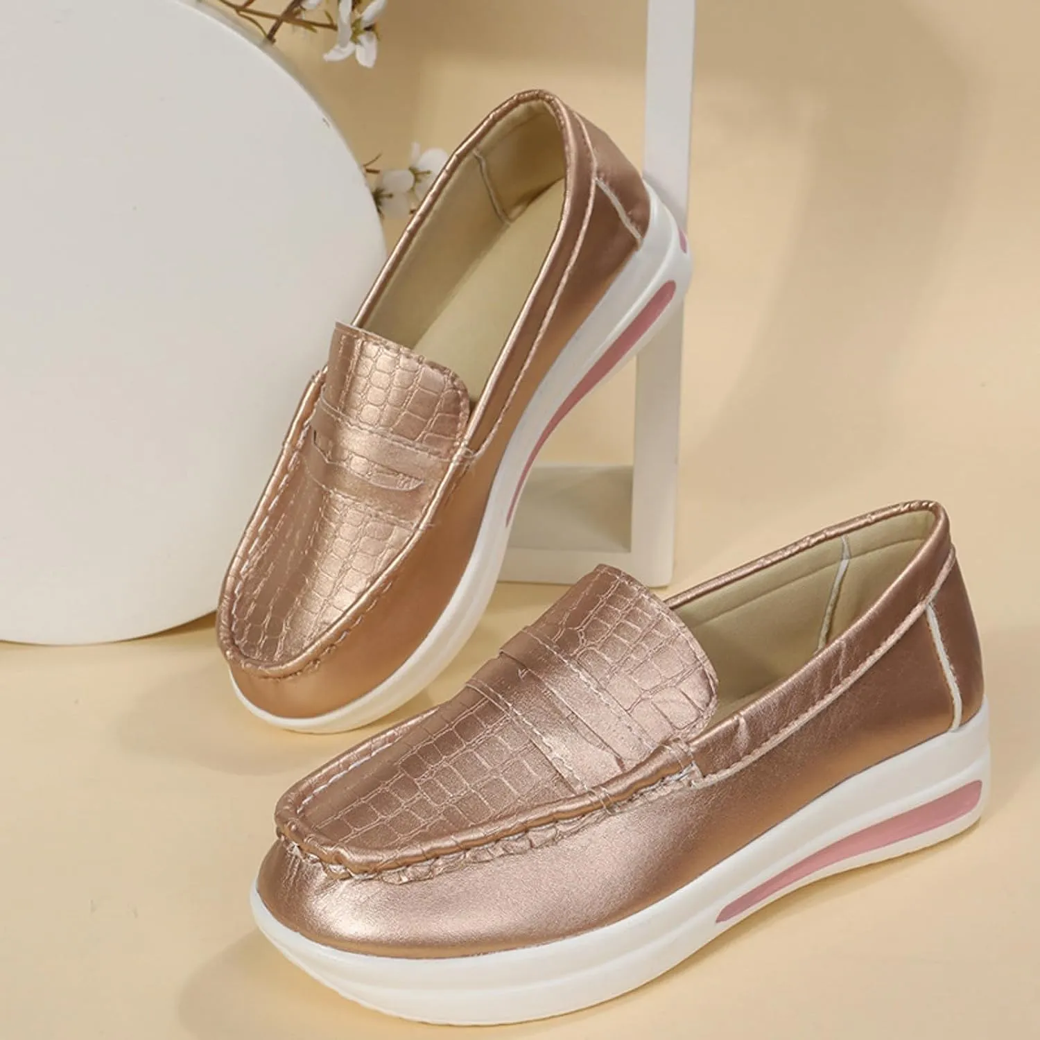 Orthopedic Shoes for Women Lightweight Slip-On Knitted Sneakers Comfortable Fashion Flat Walking Breathable Sock Mesh Loafers Orthowalkway Womens Retro Shoes