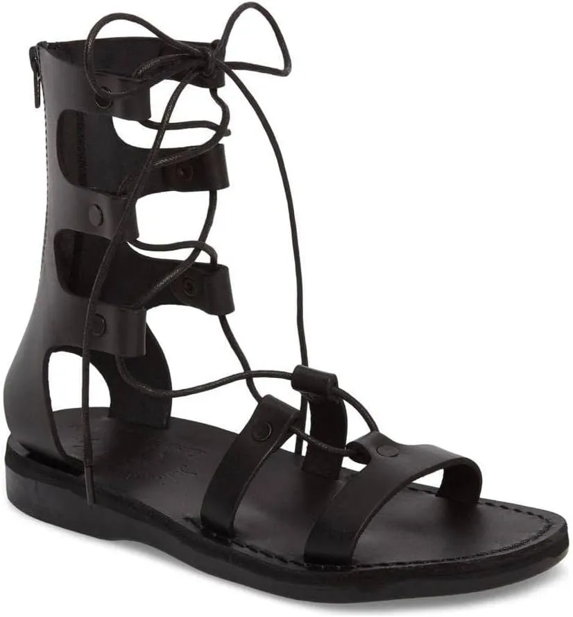 Rebecca - Leather Gladiator Lace Up Sandal - Womens Sandals