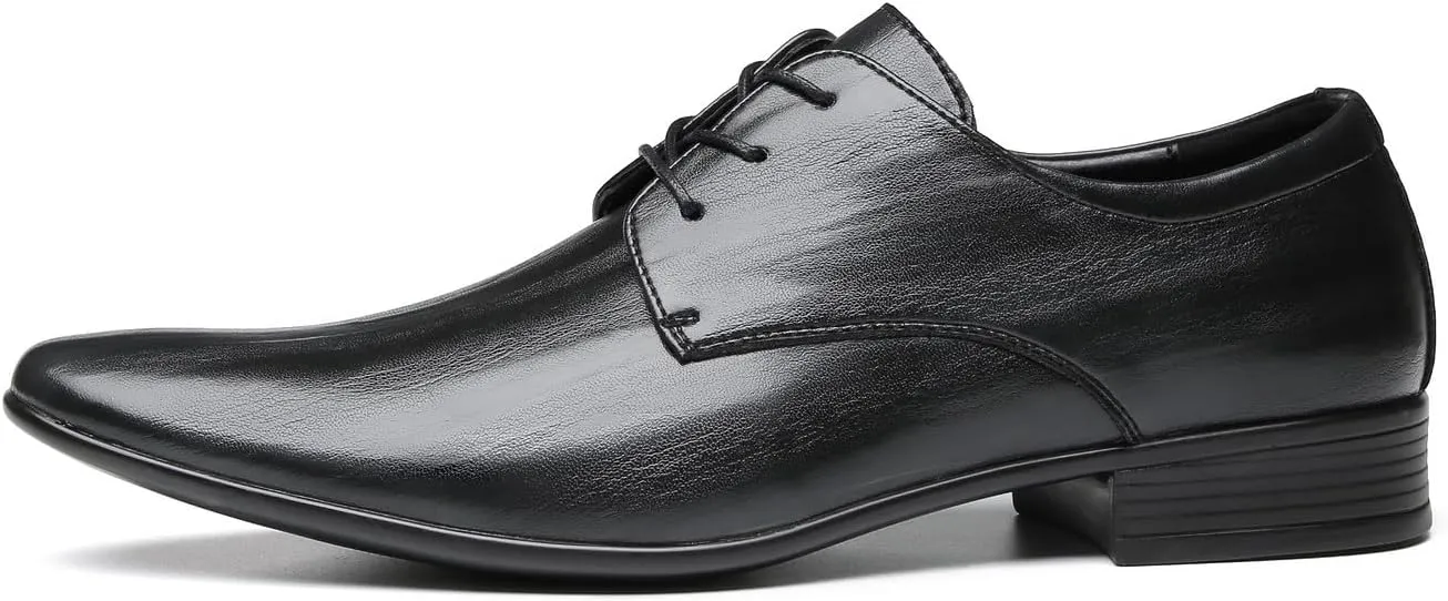 Santimon Men's Microfiber Leather Derby Shoes Fashion Dress Formal Tuxedo Wedding Oxfords Shoes