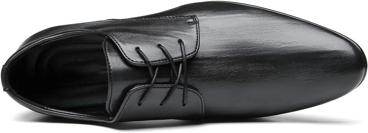 Santimon Men's Microfiber Leather Derby Shoes Fashion Dress Formal Tuxedo Wedding Oxfords Shoes