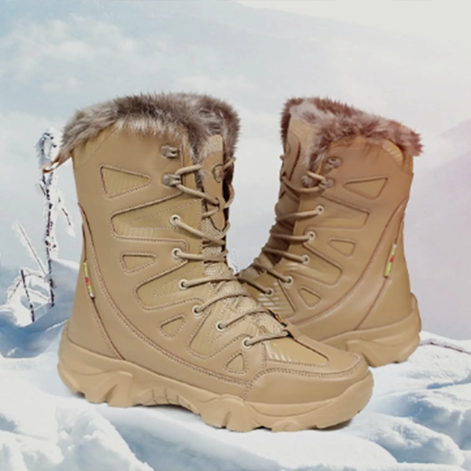 Snow Shoes For Men Insulated Wading Shoes Breathable Light Non Slip Comfortable Outdoor Slip on Shoes