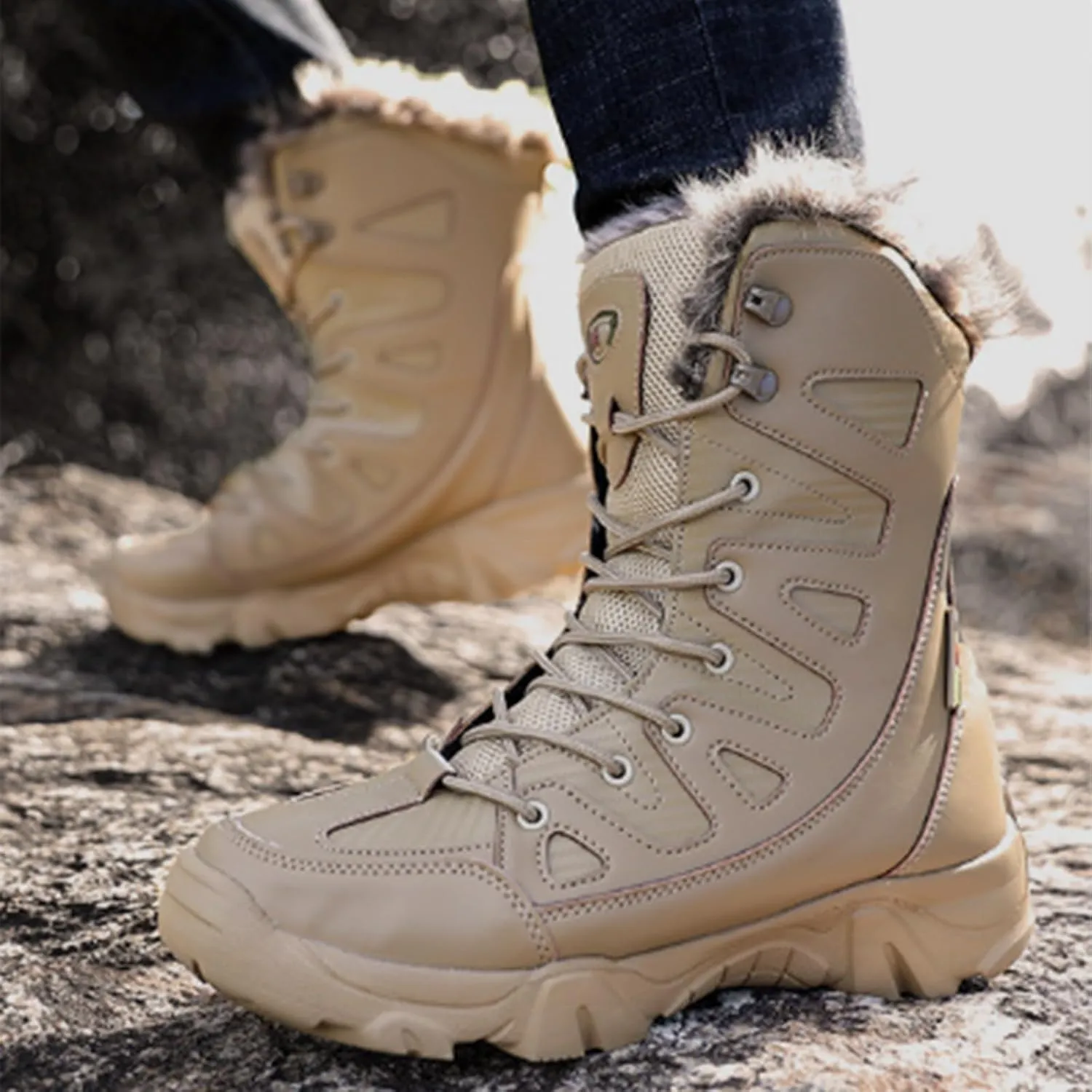 Snow Shoes For Men Insulated Wading Shoes Breathable Light Non Slip Comfortable Outdoor Slip on Shoes