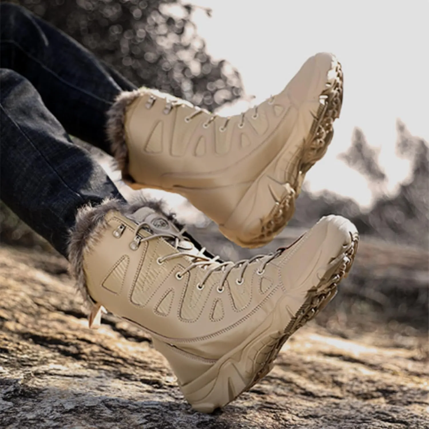 Snow Shoes For Men Insulated Wading Shoes Breathable Light Non Slip Comfortable Outdoor Slip on Shoes