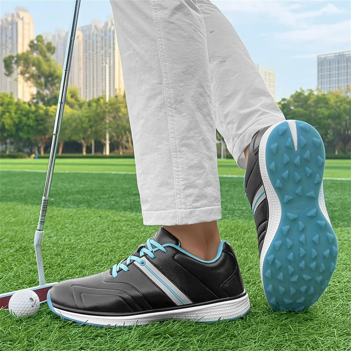 Waterproof Golf Shoes Female Spikeless Golf Sneakers Lightweight Anti Slip Walking Footwears