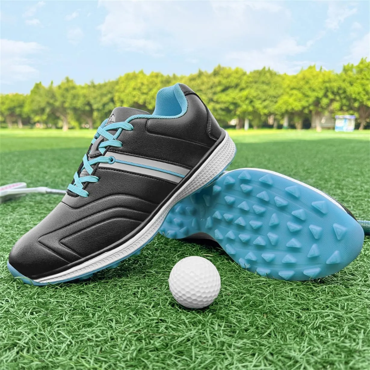Waterproof Golf Shoes Female Spikeless Golf Sneakers Lightweight Anti Slip Walking Footwears