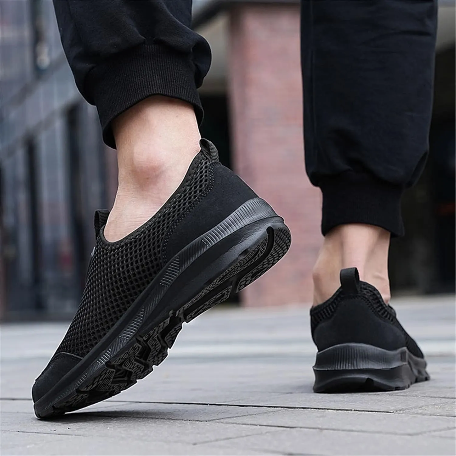 Women's Fashion Sneaker Mesh Slip On Black Non Slip Shoes for Women Comfortable Cheap Running Shoes Canvas Loafers Women Shoes Cute Sneakers for Women