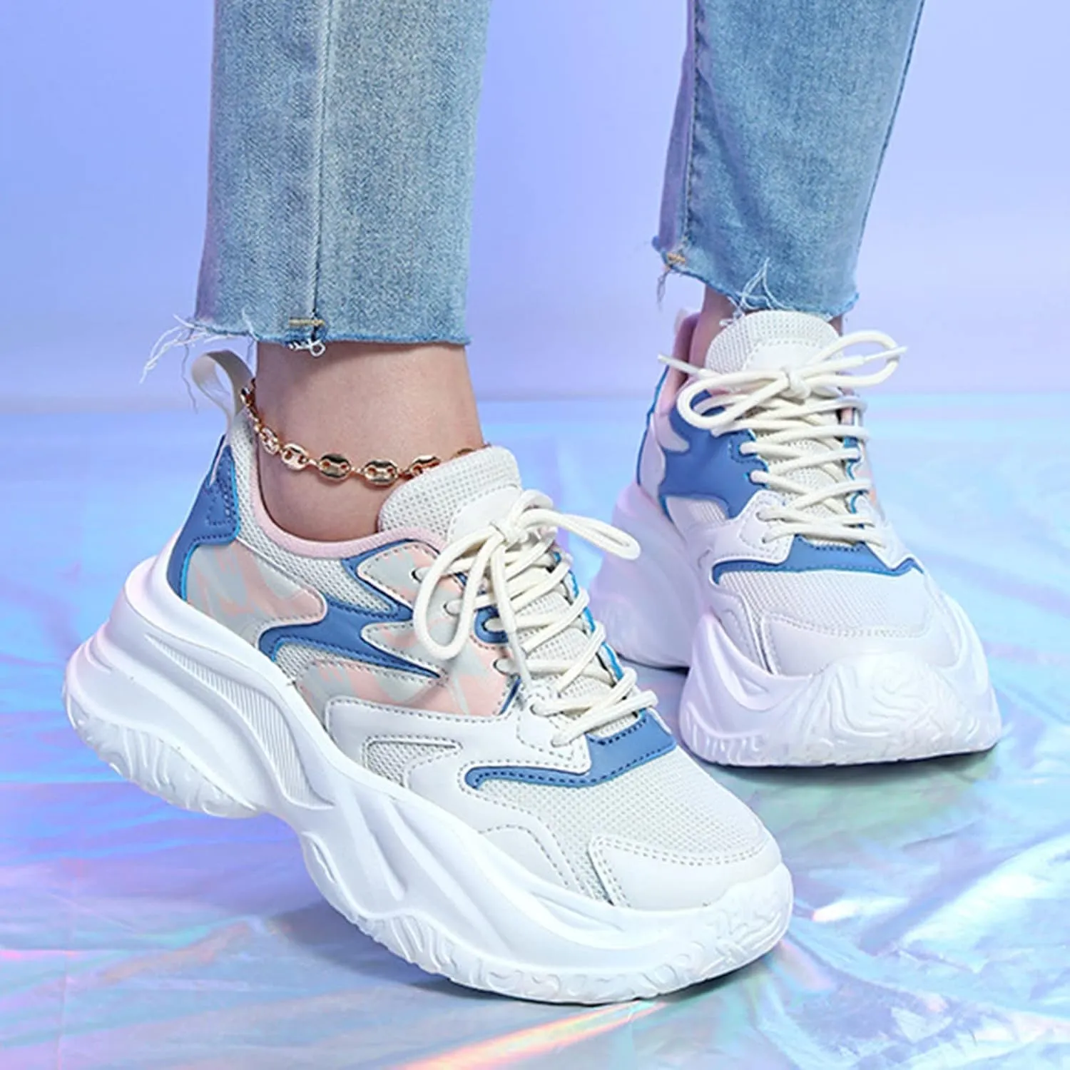 Womens Non Slip Slip On Sneakers Casual Walking Shoes Lightweight Canvas Comfortable Flats Elastic Loafers