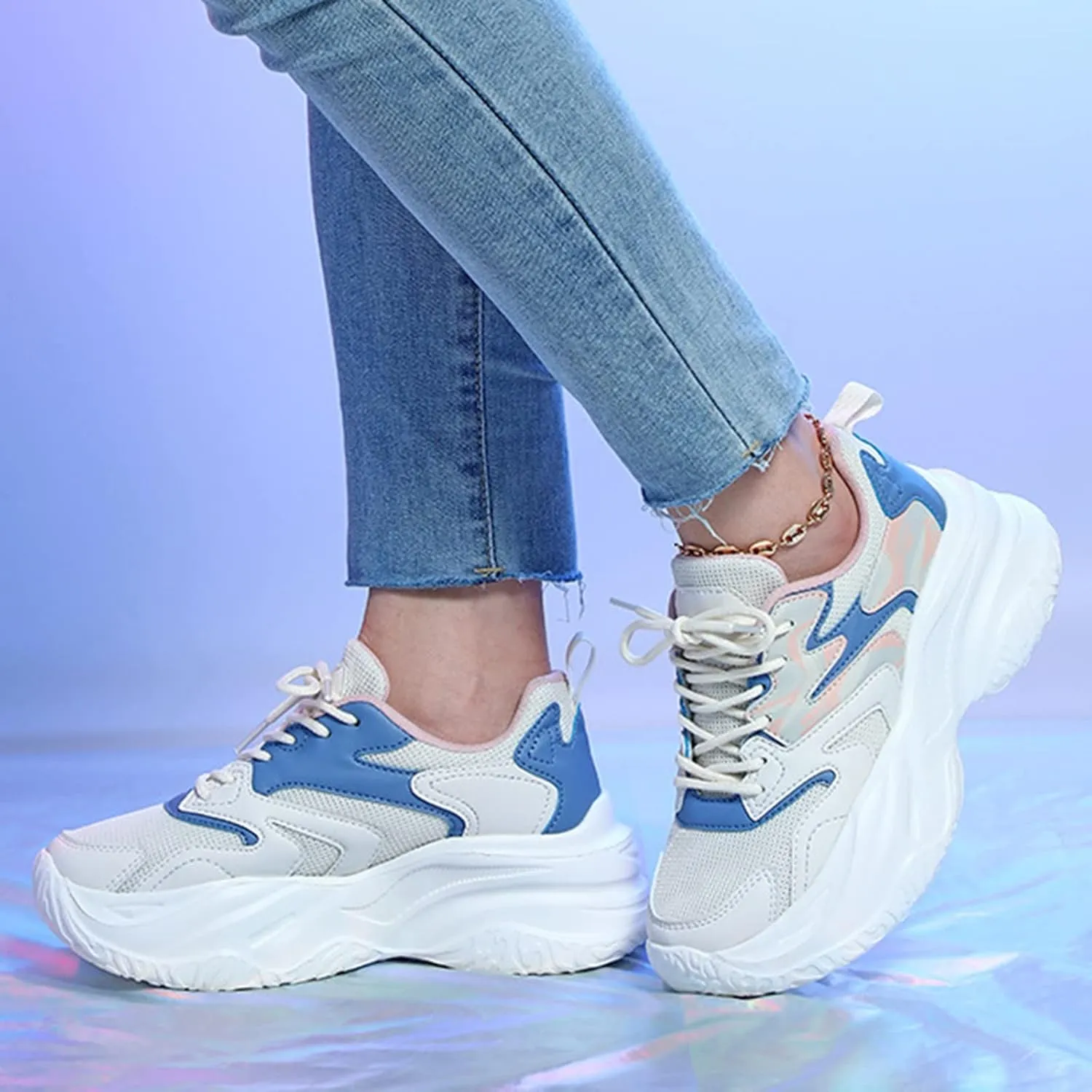 Womens Non Slip Slip On Sneakers Casual Walking Shoes Lightweight Canvas Comfortable Flats Elastic Loafers