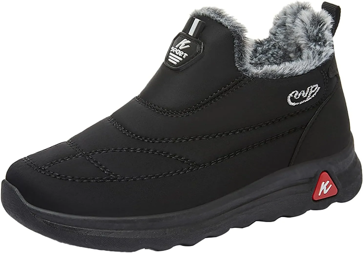 Womens Winter Snow Boots Men Ankle Booties Warm Plush Lined Waterproof Insulated Slip On Winter Walking Shoes